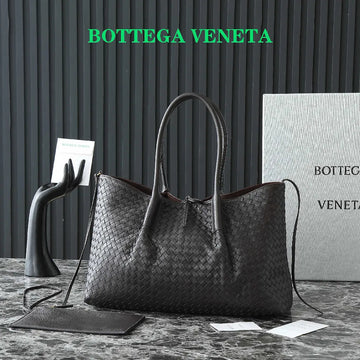 Bv Pinacoteca Bag 43CM Deep Brown Intrecciato Calfskin & Suede