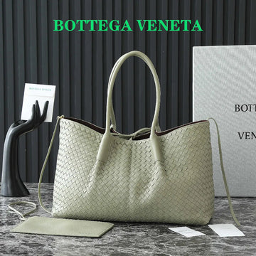 Bv Pinacoteca Bag 43CM Travertine Intrecciato Calfskin & Suede