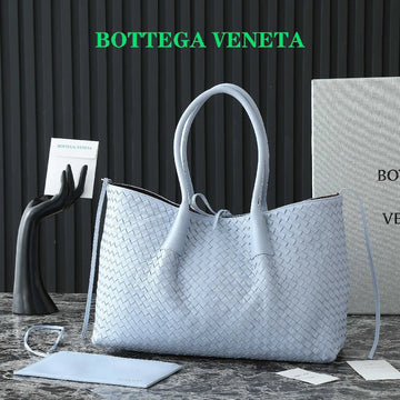 Bv Pinacoteca Bag 43CM Sky Blue Intrecciato Calfskin & Suede
