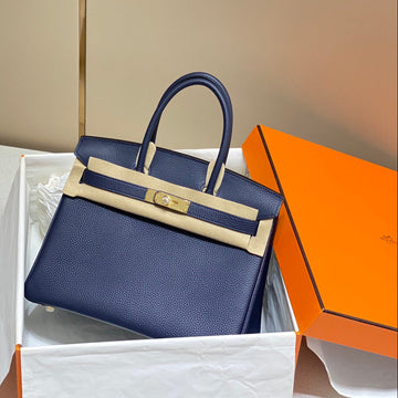 HM Birkin 30CM Dark Navy Blue Epsom Leather