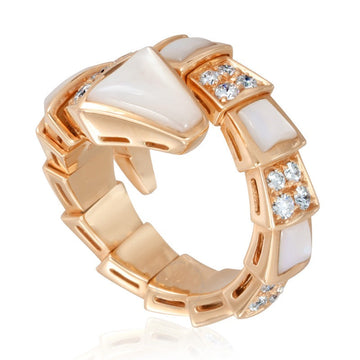 Serpenti Ring Pink Gold Diamond Mop
