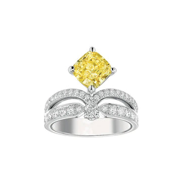 Josephine Yellow Diamond Silver Ring