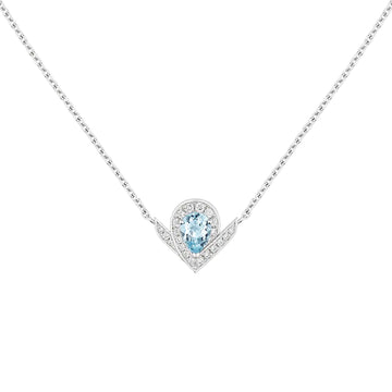 Josephine Blue Diamond Silver Necklace