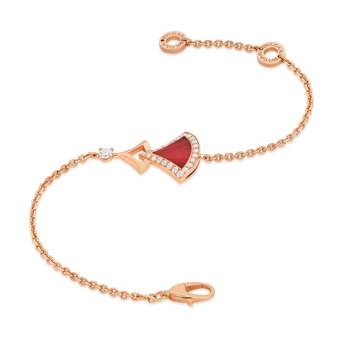 Bvl Rose Gold Divas Dream Diamond & Carnelian Bracelet