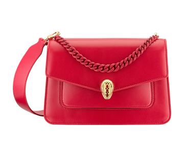 Bvl Serpenti Forever Crossbody Bag 20CM Red Calfskin Ghw 188659