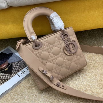 Lady My Abc Bag 20CM Beige Cannage Lambskin