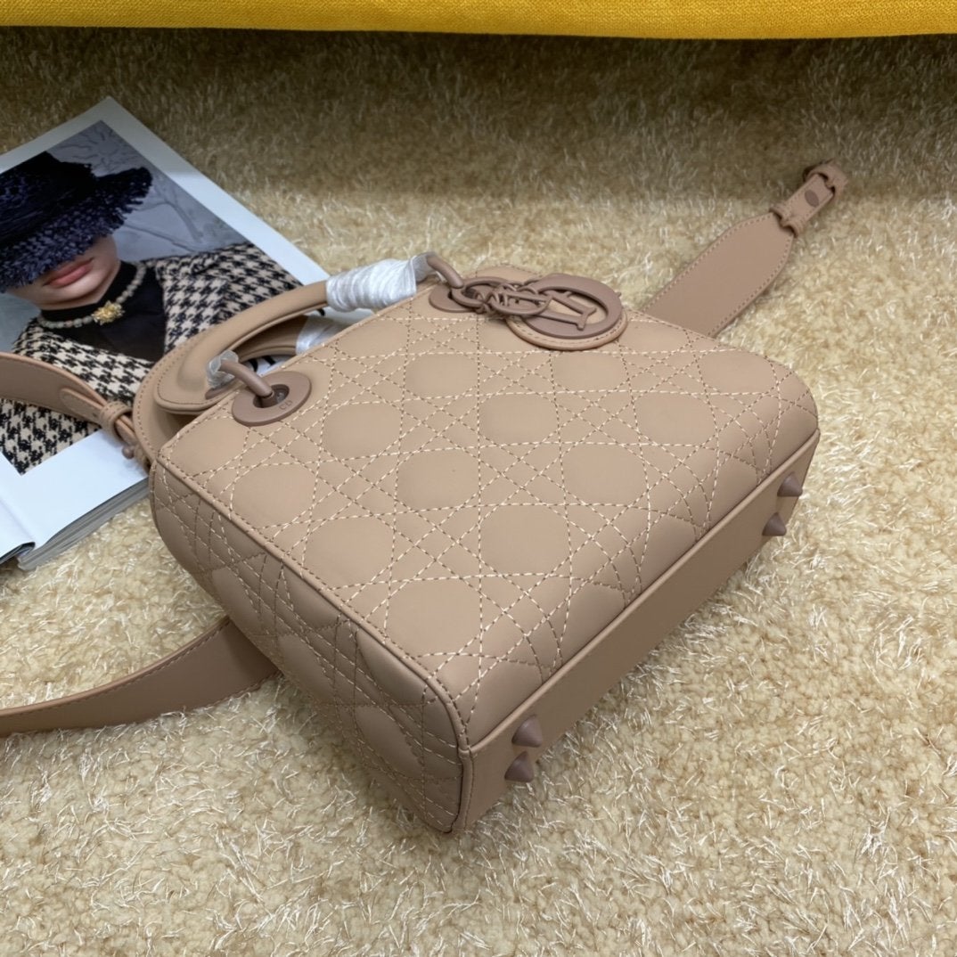 Lady My Abc Bag 20CM Beige Cannage Lambskin