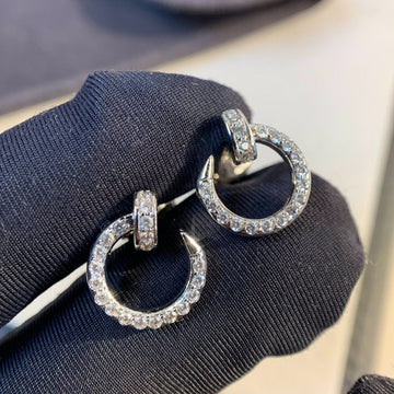 Juste Earrings Silver Diamonds