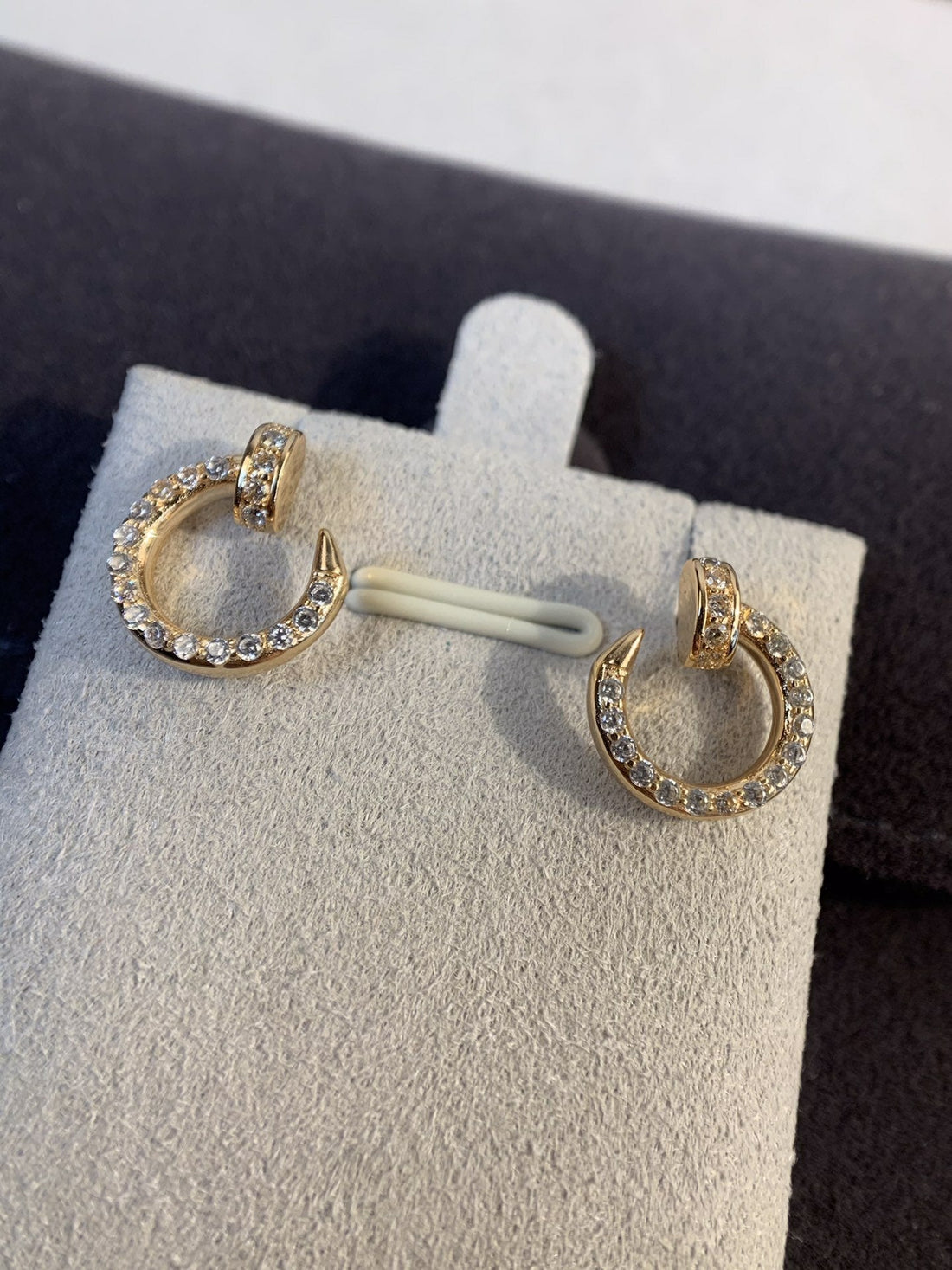 Juste Earrings Gold Diamonds