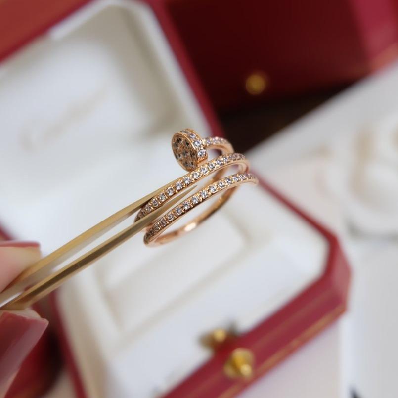 Juste Ring 1.8mm Pink Gold Double Row Diamonds