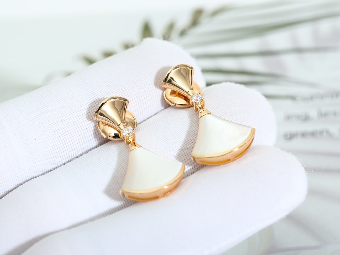 Dream Mop Pink Gold Earrings