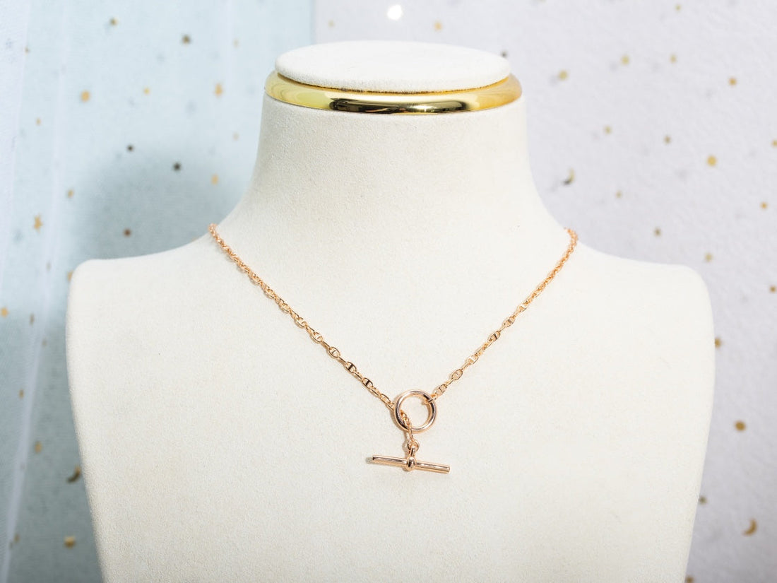 Echappee Necklace Pink Gold