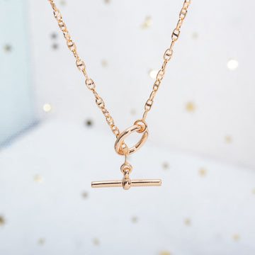 Echappee Necklace Pink Gold