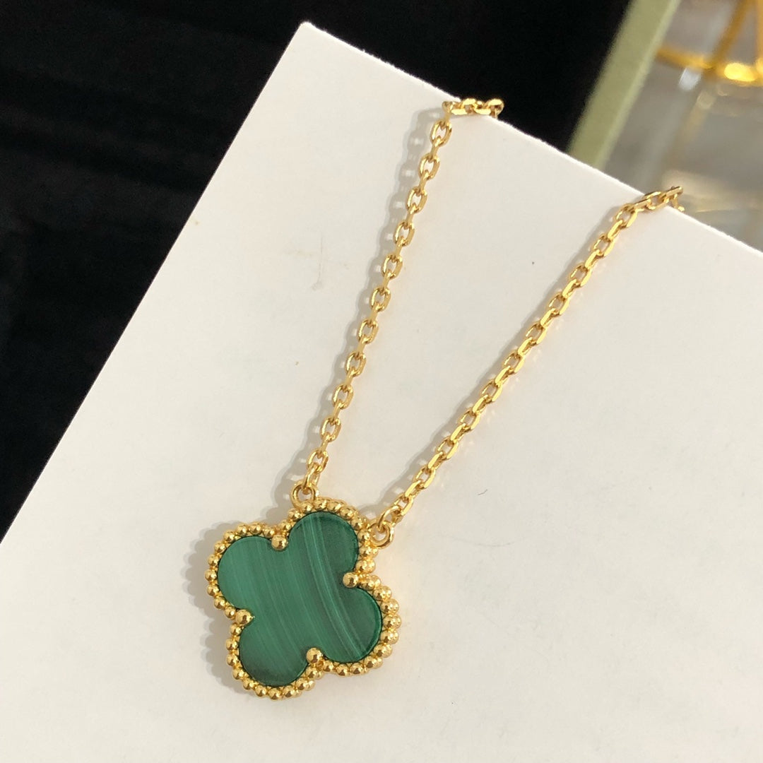 Clover Malachite Necklace