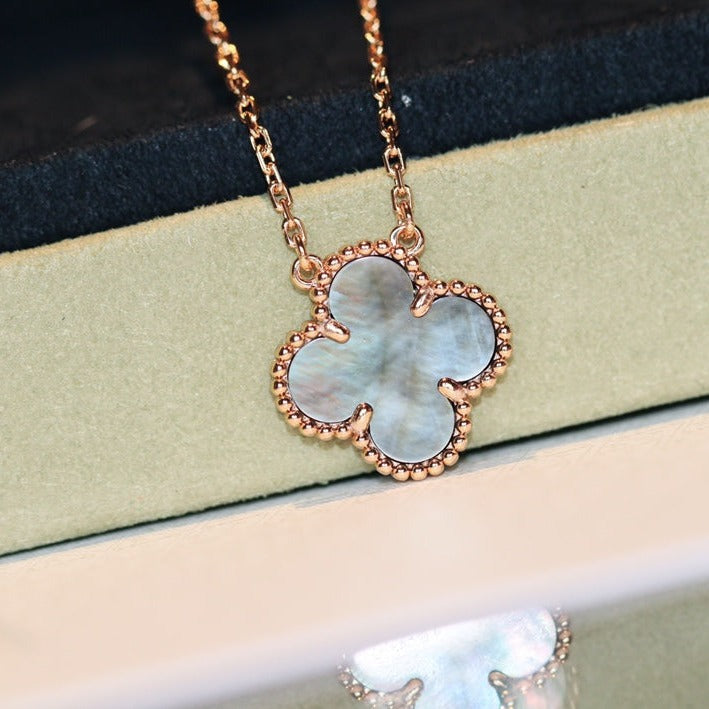 Clover Mop Pink Gold Necklace