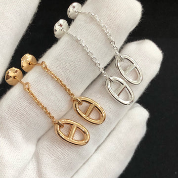 Chaine Small Drop Earrings Gold And Silver