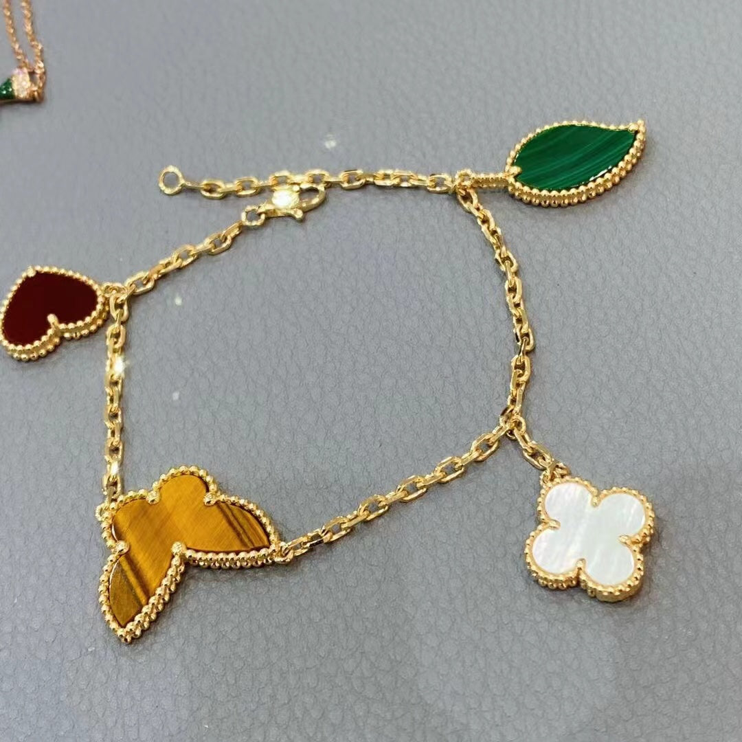 Heart Butterfly Clover Bracelet 4 Motifs