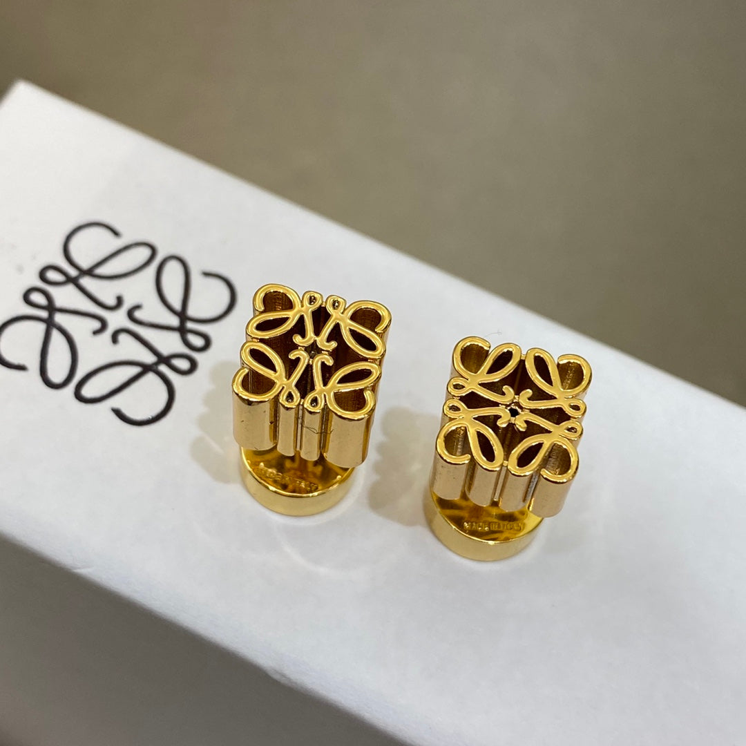 Anagram Gold Stud Earrings