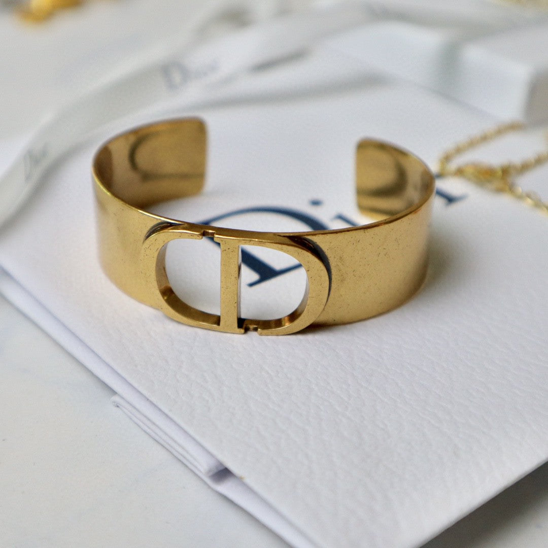 CD Cuff Bracelet Gold