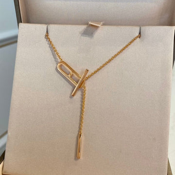 Farandole Long Necklace Pink Gold