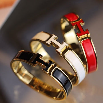 H Bracelet 12MM Gold