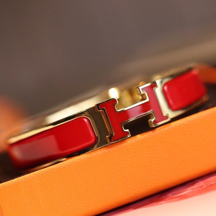 H Bracelet 12MM Gold