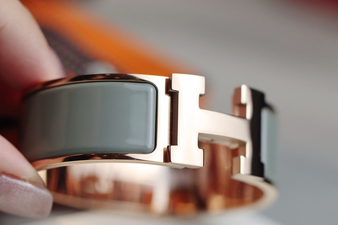 H Bracelet 18MM Pink Gold Blue Green