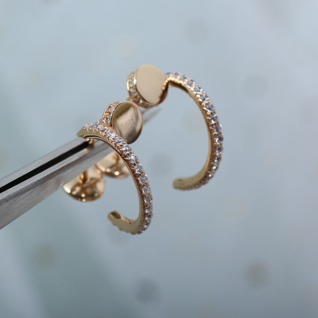 Juste Earrings 12.75mm Pink Gold Diamond