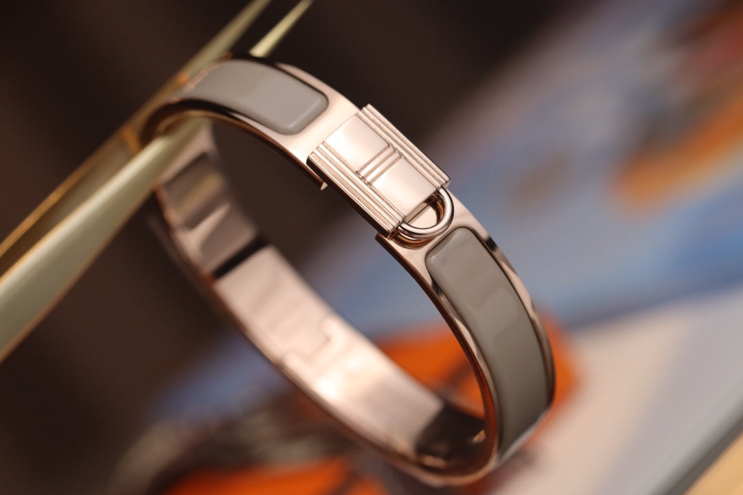 H Lock Brown Bracelet 12MM