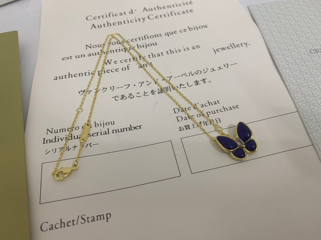 Blue Butterfly Necklace