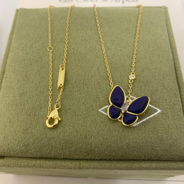 Blue Butterfly Necklace