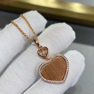 Happy Heart Gold Diamond Necklace