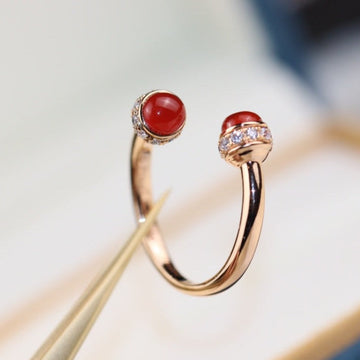 Posseision Carnelian Diamond Ring