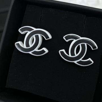 Double C Ceramic Stud Earrings