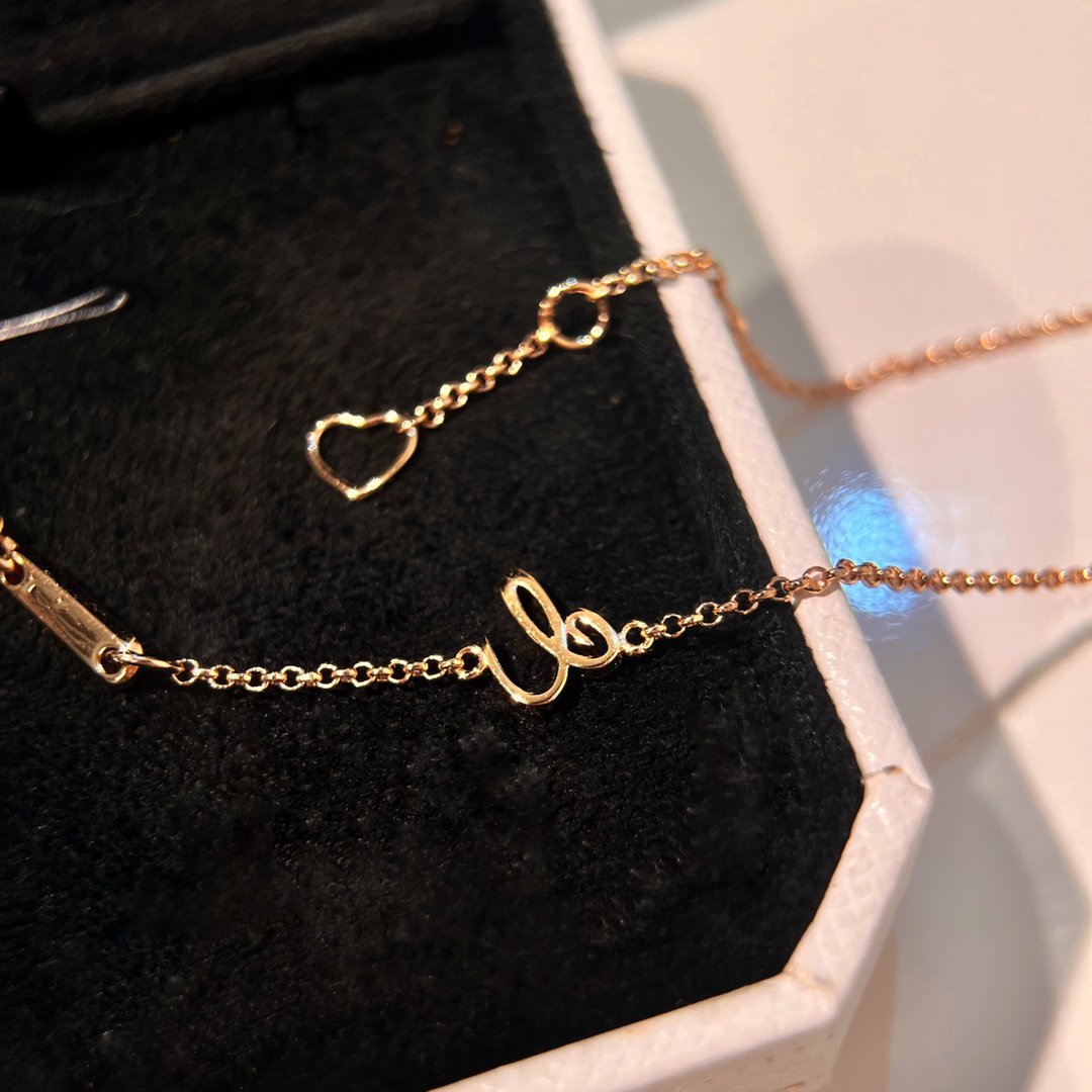 Happy Heart Diamond Pink Gold Necklace