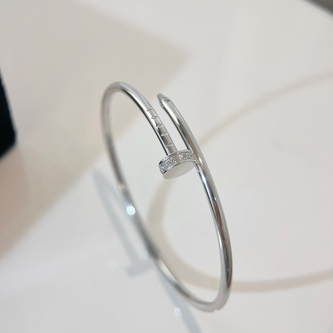 Juste Bracelet 2.5mm Silver Diamond