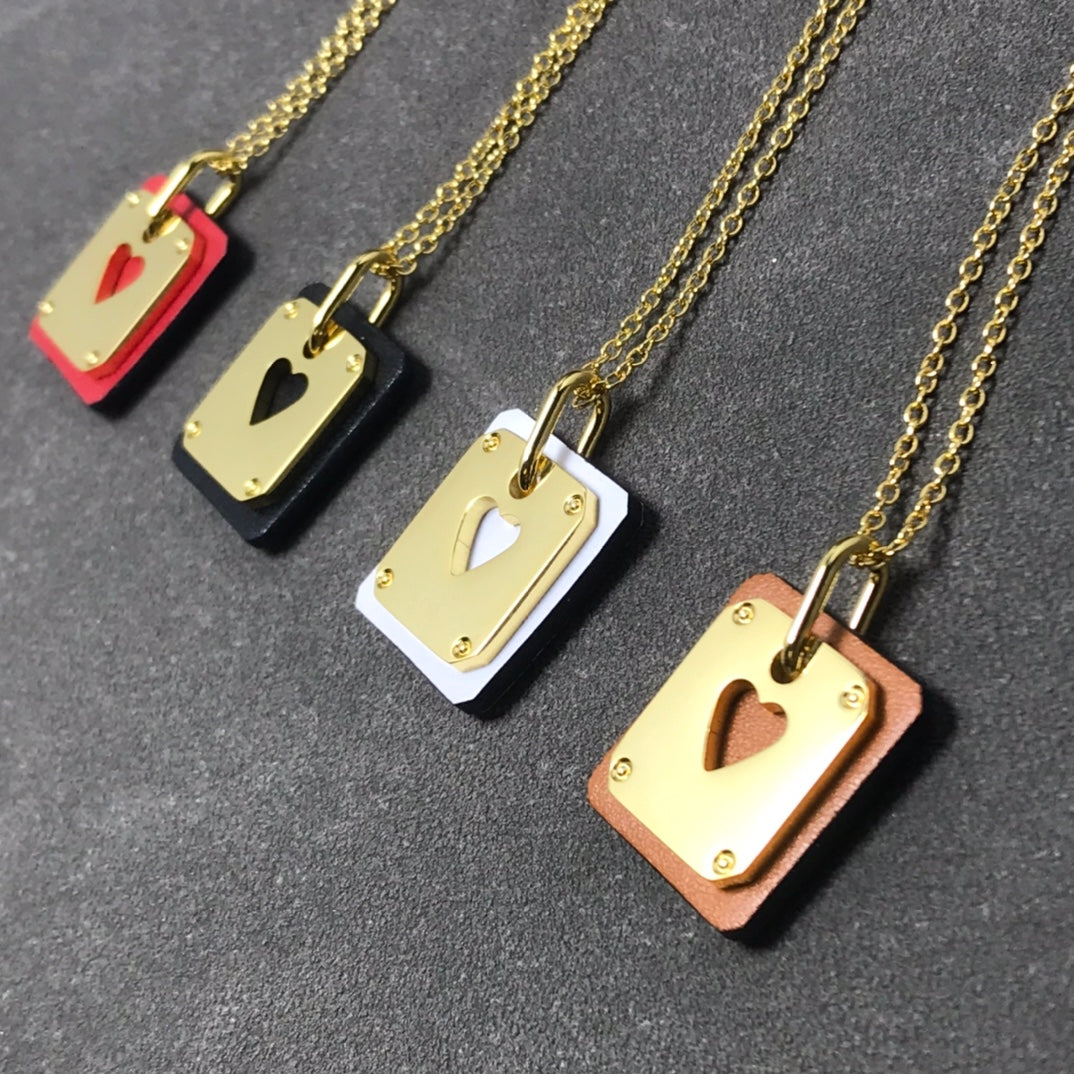 Adc Gold Necklace Leather