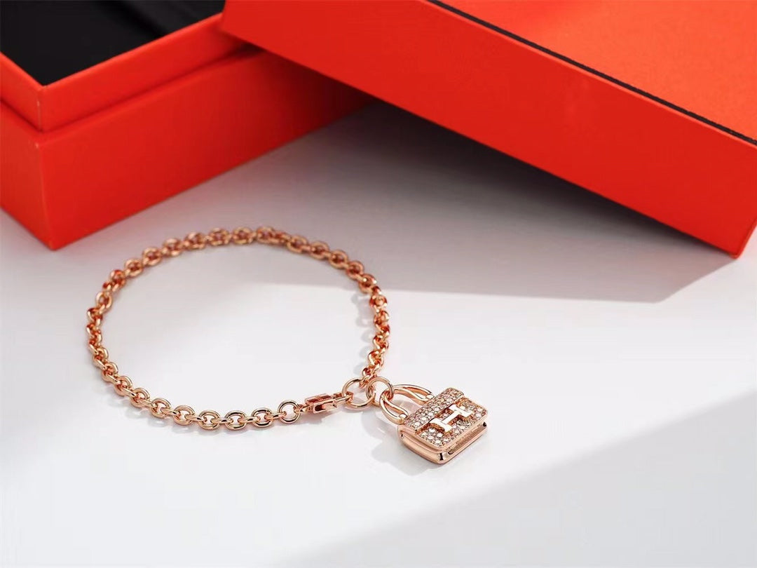 Constance Pink Gold Diamond Necklace