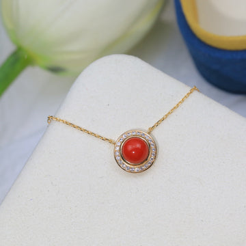 Posseision Carnelian Diamond Necklace