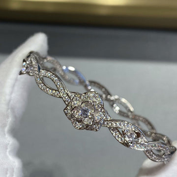 Rose Diamond Silver Bracelet