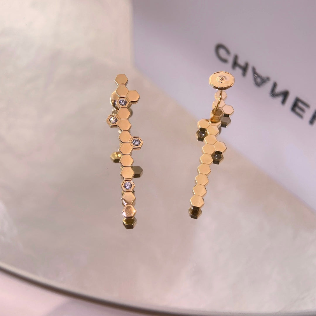 Bee My Love Diamnd Long Stud Earrings