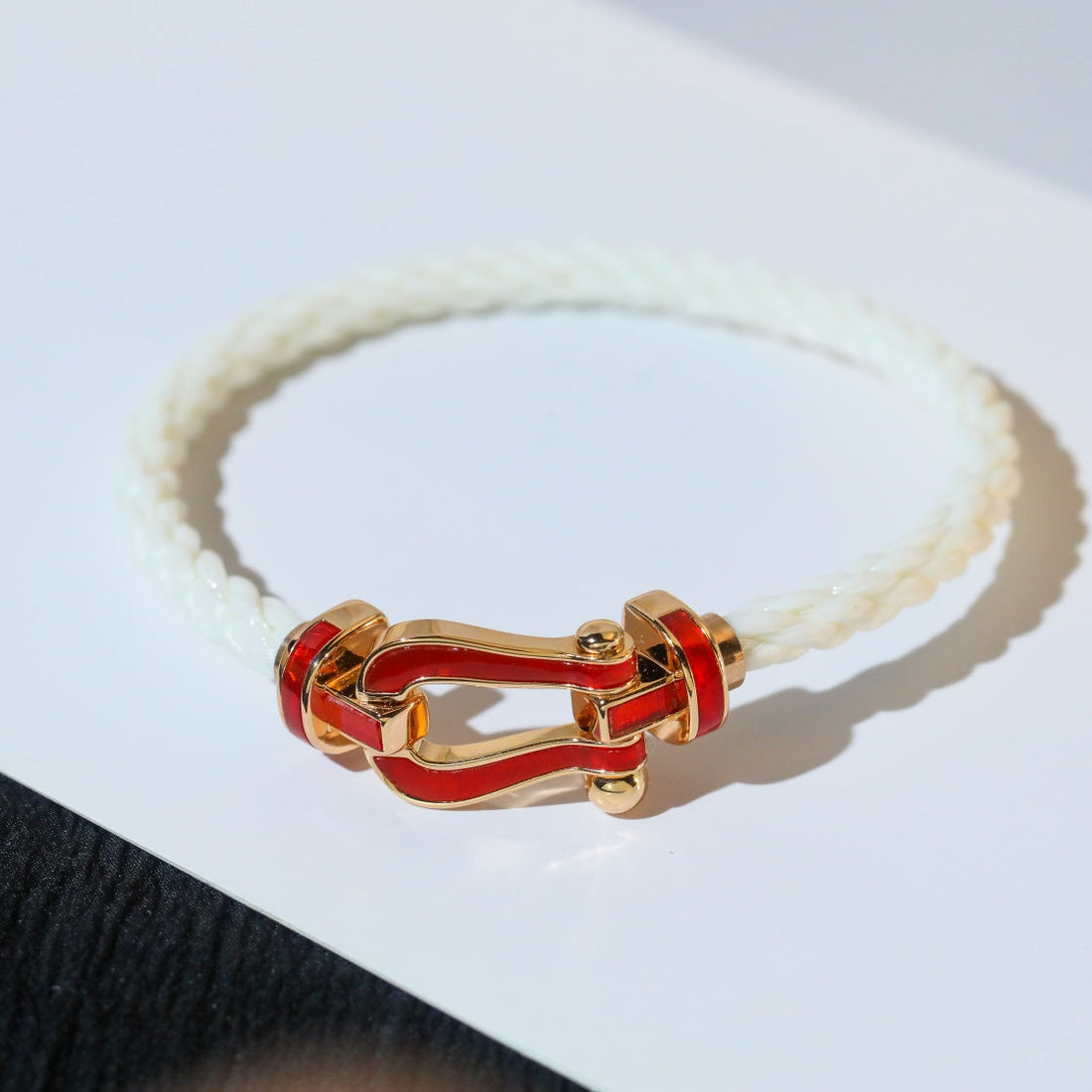 Force 10 White Textile Diamond Paved