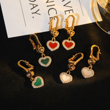 Happy Heart Diamond Pink Gold Necklace