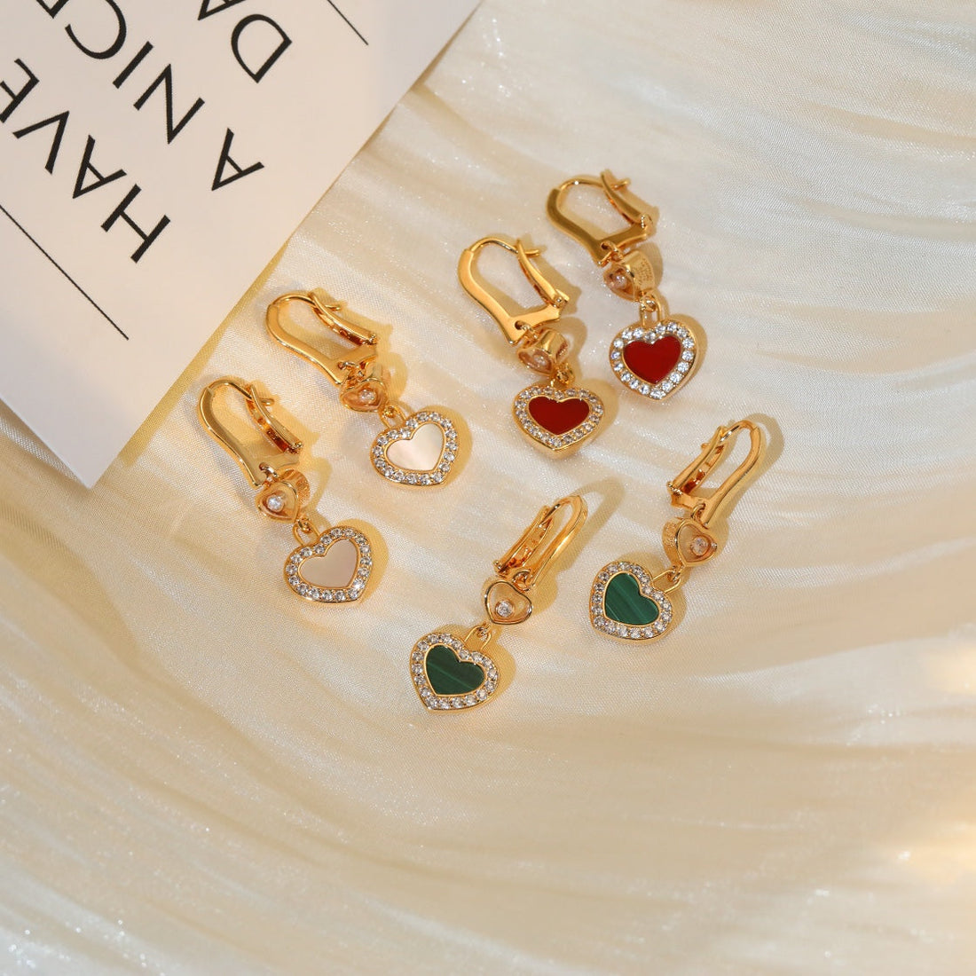 Happy Heart Diamond Pink Gold Necklace