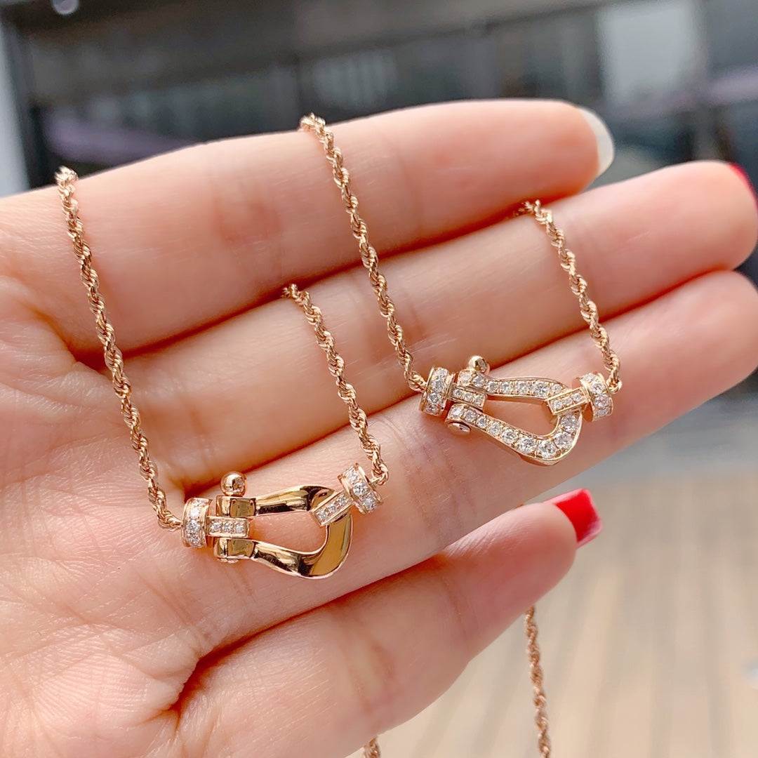 Force 10 Pink Gold Diamond Necklace