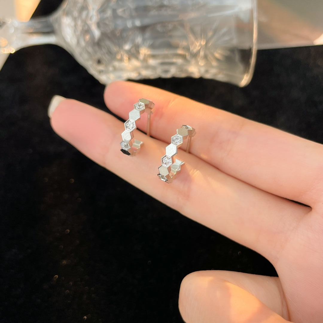 Bee Love Diamond Hoop Earrings