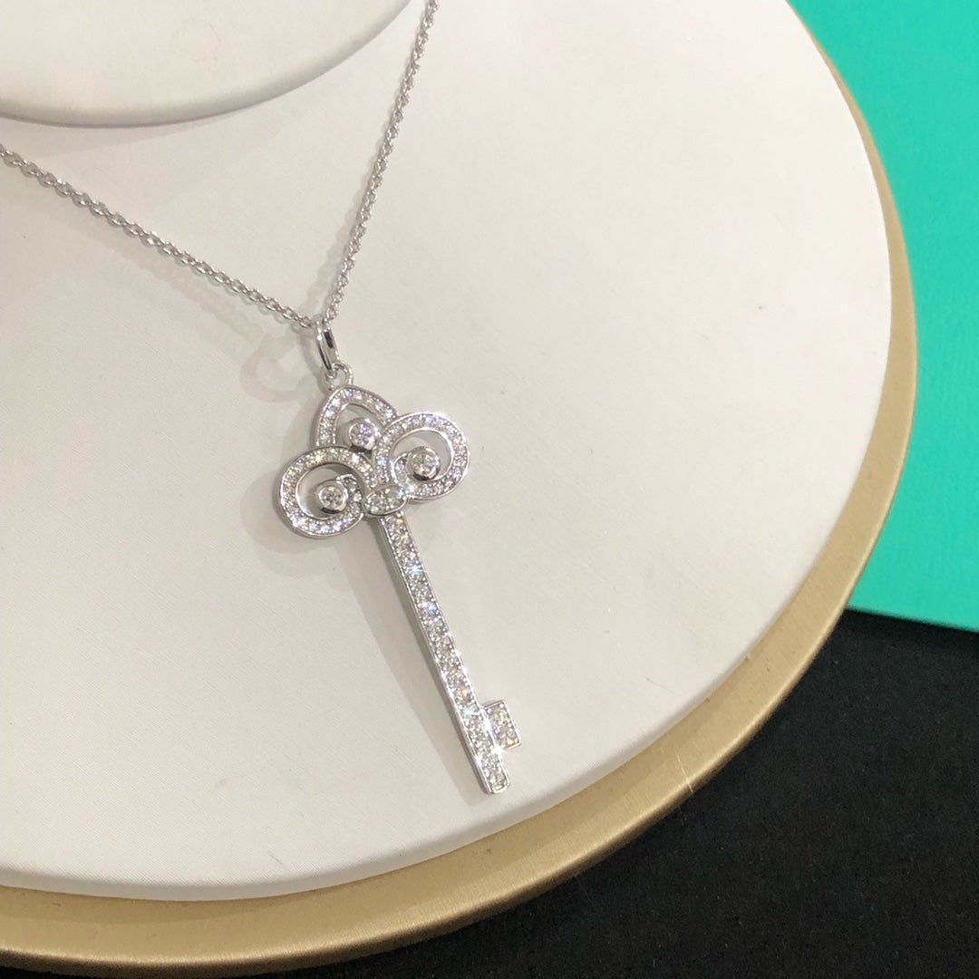 Fleur Key Diamond Necklace