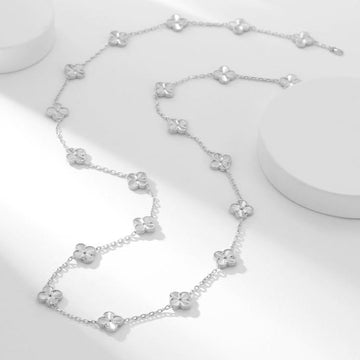 Clover 20 Motif Silver Necklace