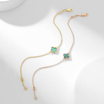 Clover Bracelet Malachite 1 Motif