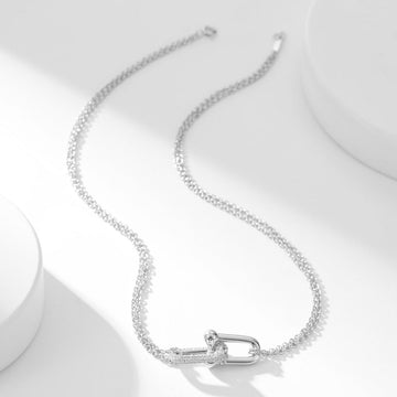 Hardwear Diamond Pedant Double Chain Necklace